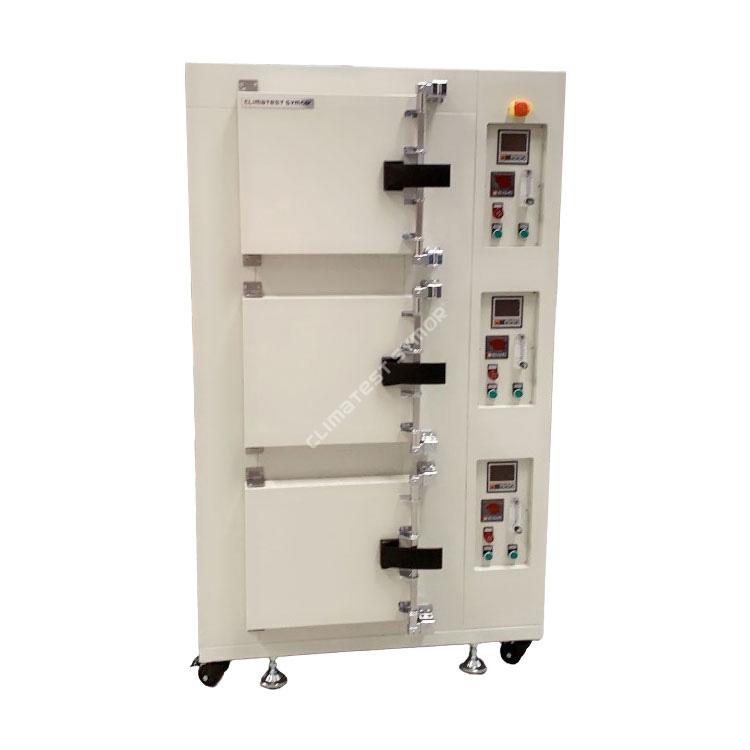 How does forced air convection design ensure temperature uniformity in curing ovens?